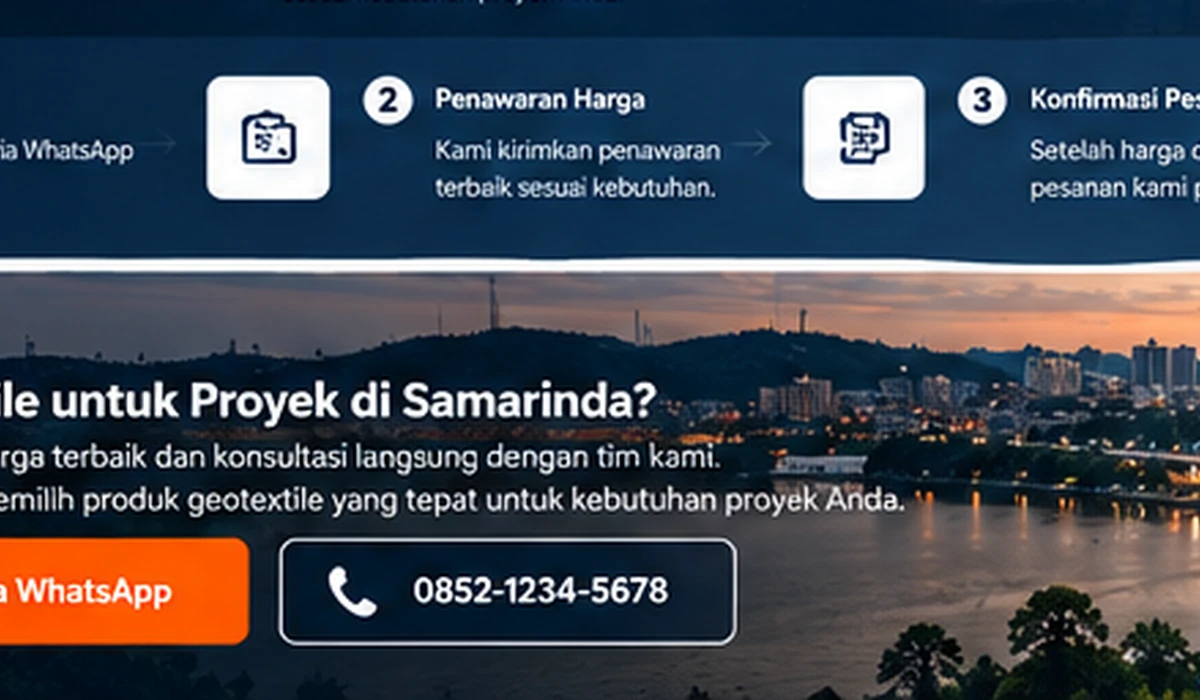 Geotextile untuk proyek Samarinda